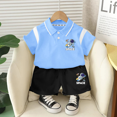 男童运动Polo衫套装夏季薄款翻领上衣休闲T恤韩版潮流宝宝两件套