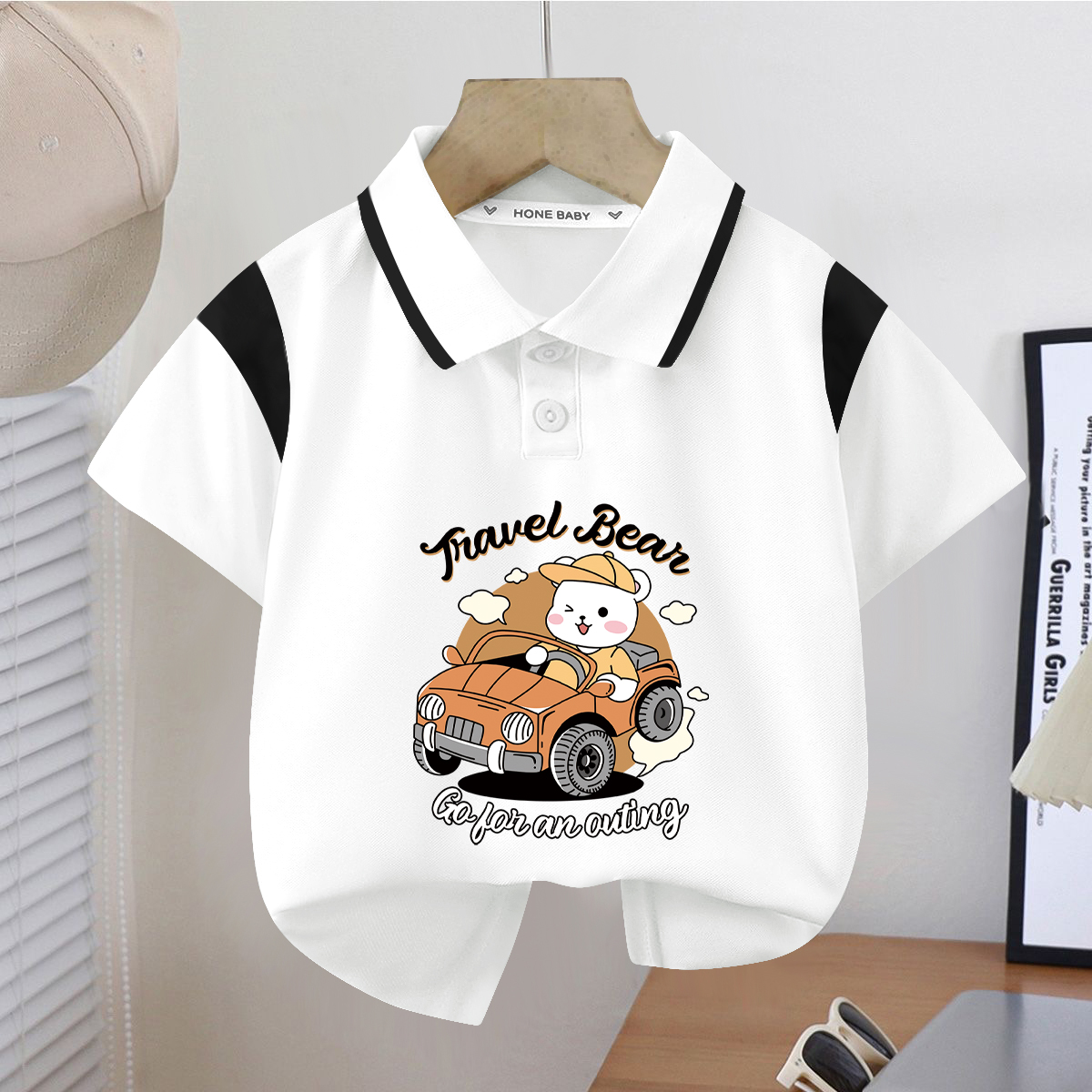 儿童2025夏装新款男童女童短袖t恤学生POLO衫宝宝夏季童装翻领ins