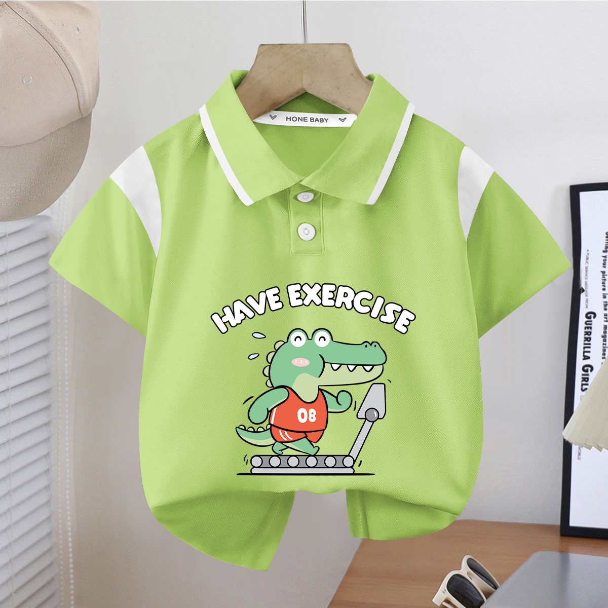 童装男童短袖t恤儿童夏装新款男孩半袖翻领Polo衫中大童短袖上衣
