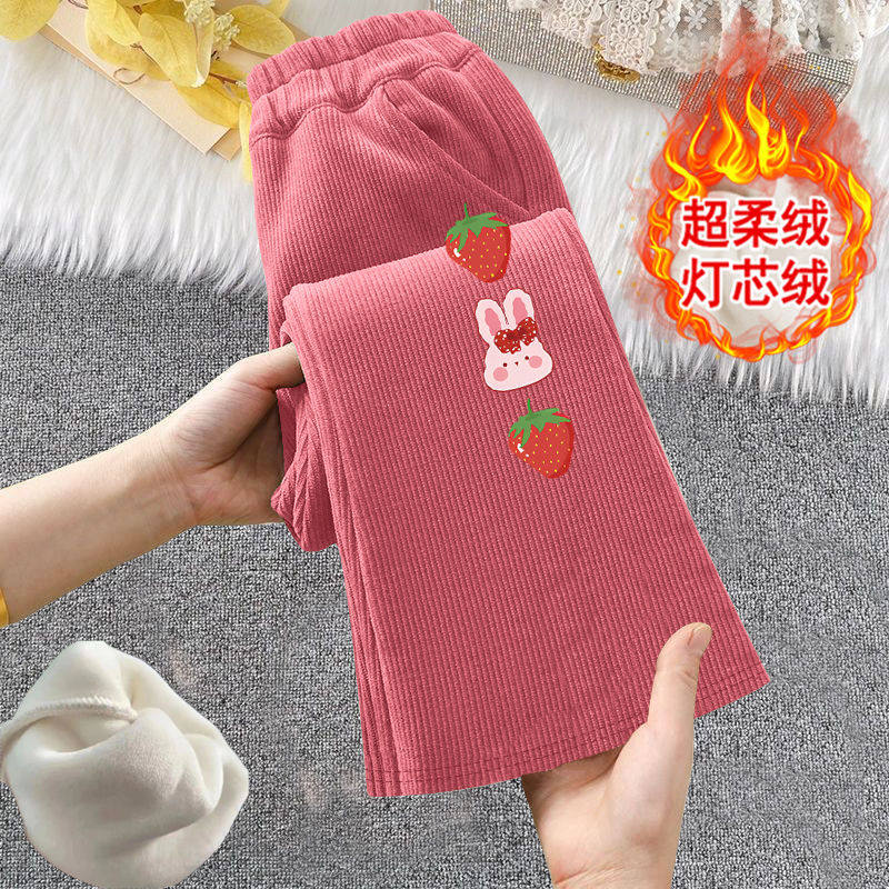 女童秋冬加绒喇叭裤女孩洋气外穿灯芯绒裤儿童百搭绒裤子2025新款,童装/婴儿装/亲子装,裤子,淘宝优惠券,粉丝福利购,淘宝优惠卷
