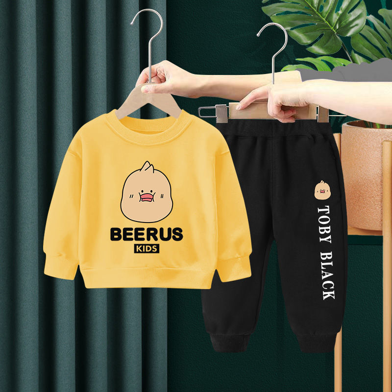 儿童装男女童秋装套装2025新款潮男孩卫衣两件套春秋季帅洋气韩版