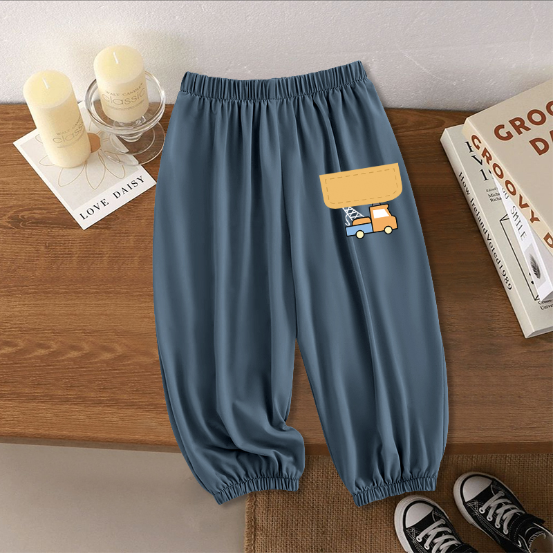 儿童防蚊裤2025夏季款薄款男童宝宝宽松休闲运动男童束脚长裤子