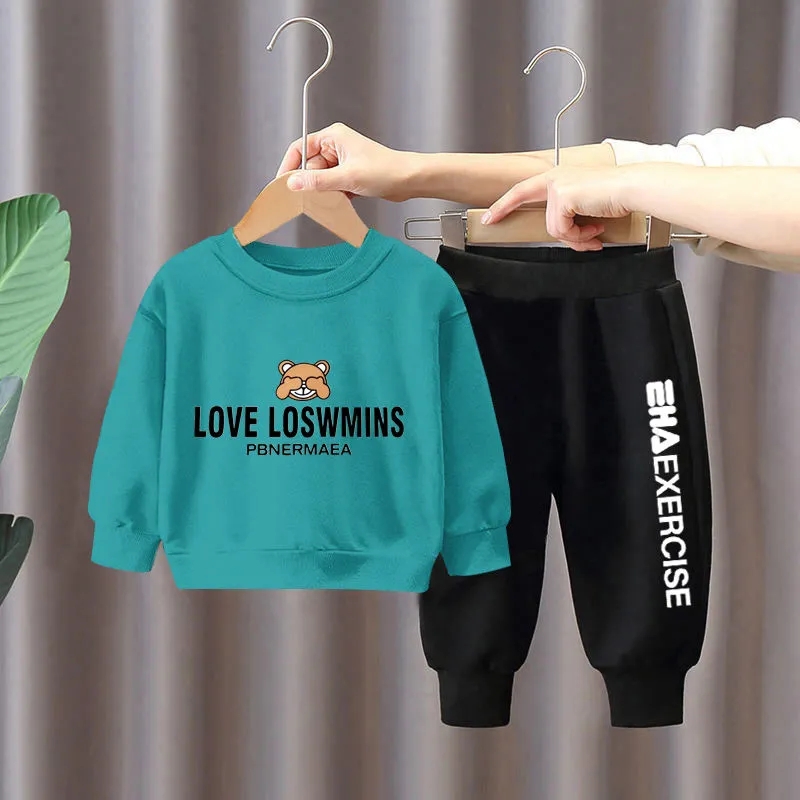 儿童装男女童秋装套装2025新款卫衣两件套男孩春秋季帅洋气韩版潮