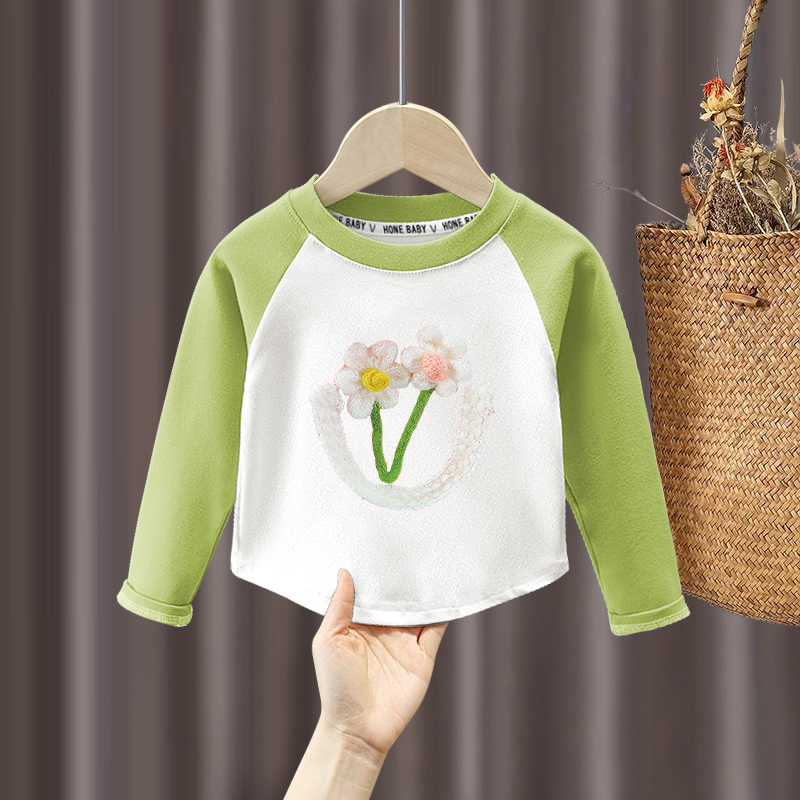 童装女童长袖T恤春秋装2025新款儿童纯棉打底衫女孩内搭洋气上衣