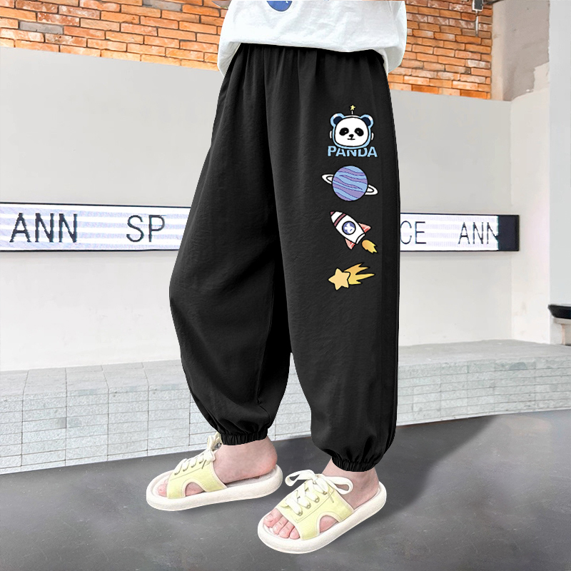 男童防蚊裤夏季薄款2025新款儿童夏天透气凉感轻薄男宝宝速干裤子