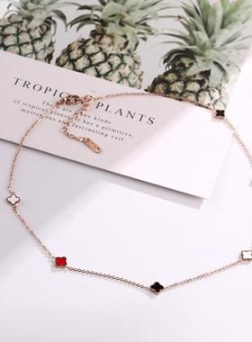 四叶草项链轻奢高级感精致不褪色