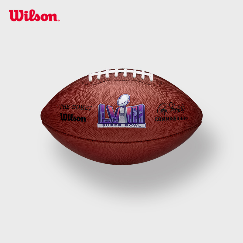 真皮橄榄球 Wilson威尔胜2024NFL超级碗比赛用球官方联名款橄榄球-封面