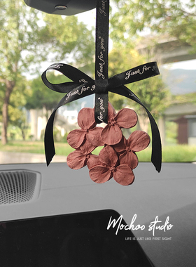 复古红幸运祝福汽车载香水挂件香薰挂饰车内高档新车礼物持久淡香