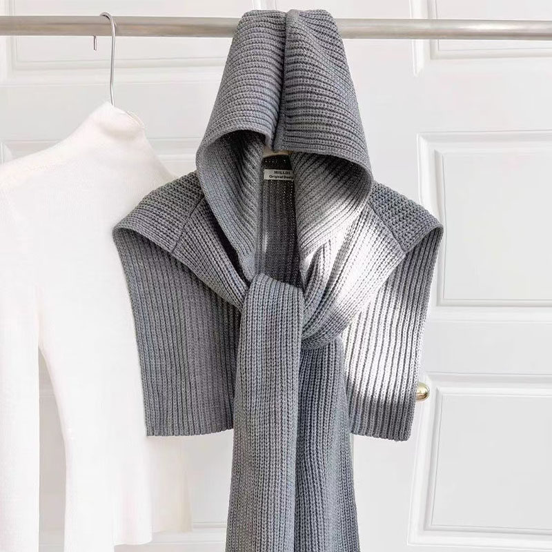 冬季外搭帽子围巾一体连帽披肩女羊毛针织围脖加厚保暖护颈假领子,服饰配件/皮带/帽子/围巾,围巾/丝巾/披肩,淘宝优惠券,粉丝福利购,淘宝优惠卷