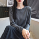 2025冬季 女针织衫 新款 圆领打底衫 羊毛衫 毛衣内搭上衣长袖 薄款
