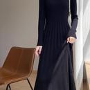 高级感气质修身 2025新款 显瘦内搭打底毛衣裙 针织连衣裙女秋季 法式
