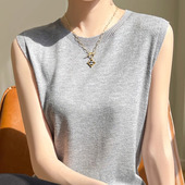 一线成衣吊带背心女内搭西装 上衣 圆领无袖 打底25年春新款 针织衫