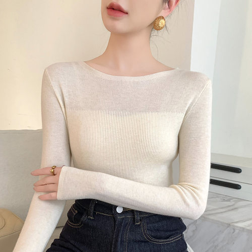 春季法式气质针织打底衫