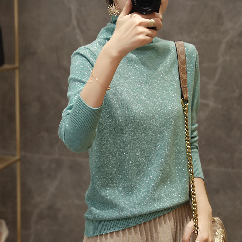 堆堆领打底衫女秋冬羊毛衫洋气