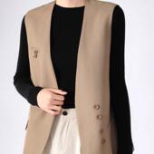 宽松休闲气质无袖 设计感小众西装 韩版 新款 坎肩背心 马甲女2025春季