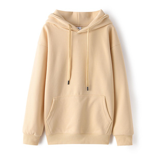 连帽卫衣男女同款纯色华棉重磅宽松2025秋季新款设计感上衣慵懒风