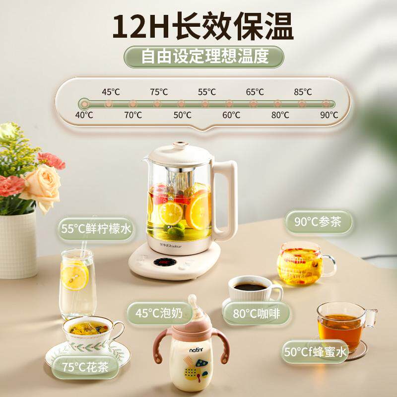 荣事达养生壶家用多功能蒸煮养生壶煮茶器分体式电热锅可预约保温