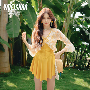 显瘦遮肚连体保守小个子温泉泳装 亦美珊泳衣女高级感2026新款 女款