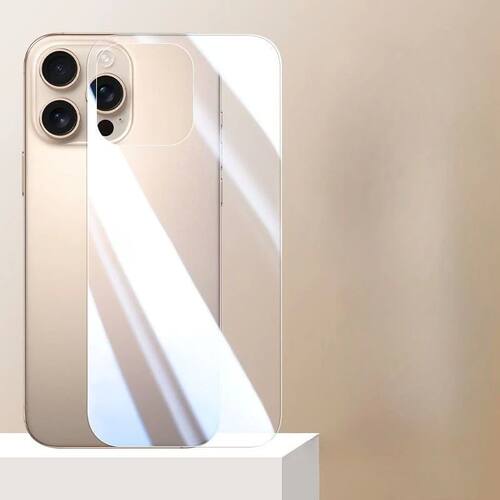 Back Cover Tempered Glass For iPhone 15 16 Pro Max 16e Clear