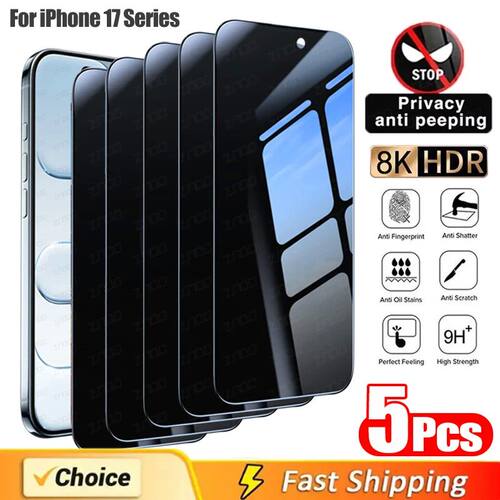 3/4/5Pcs Anti-Spy Tempered Glass For iPhone 17 Pro Max 17 Ai