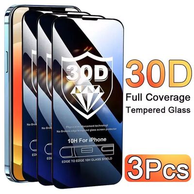 3PCS 30D Tempered Glass Screen Protector for IPhone 13 14 11