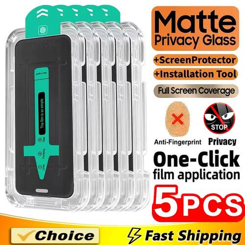 Oleophobic Dust Free Matte Privacy Screen Protector For iPho