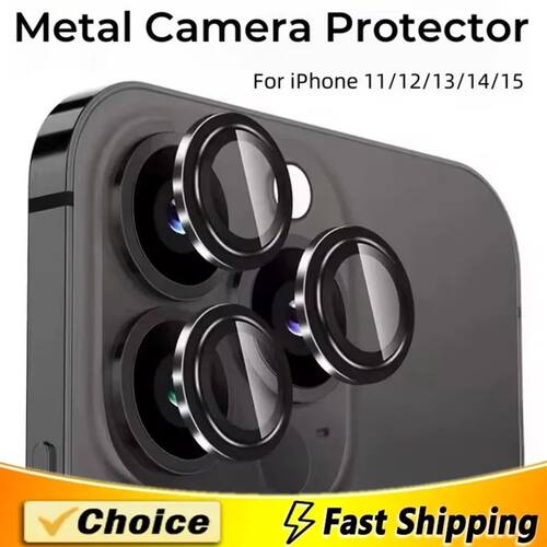 3Pcs Metal Lens Protector Glass For iPhone 15 13 12 11 14 Pr