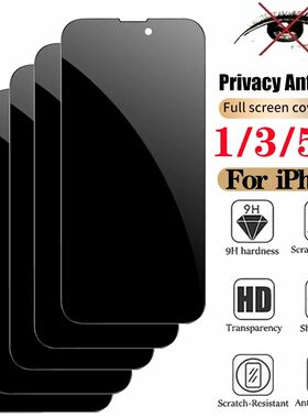 1/3/5 PCS Anti Spy Tempered Glass For iPhone 17 16 15 Pro Ma