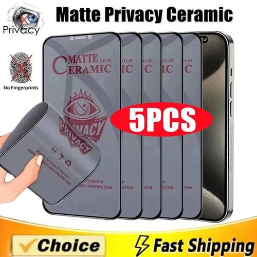 5Pcs Matte Ceramic Privacy Screen Protector for IPhone 14 11