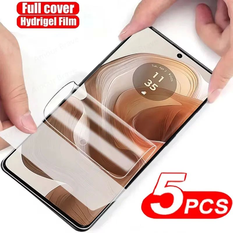 5Pcs HD Curved Hydrogel Film For Motorola Edge 50 40 30Ultra