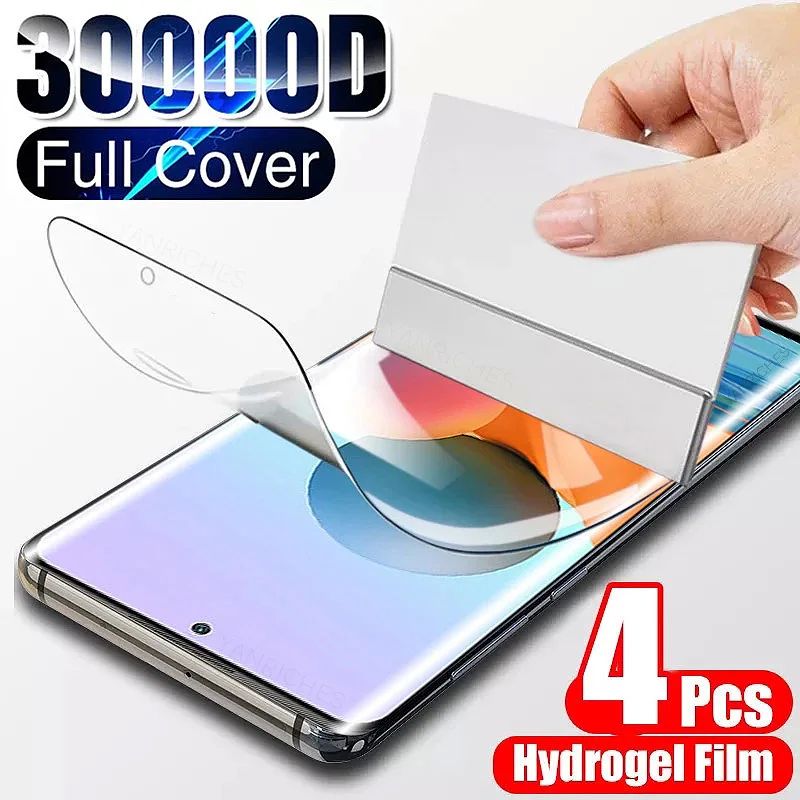 4Pcs Full Cover Screen Protector For Poco X3 X4 Pro NFC Hydr