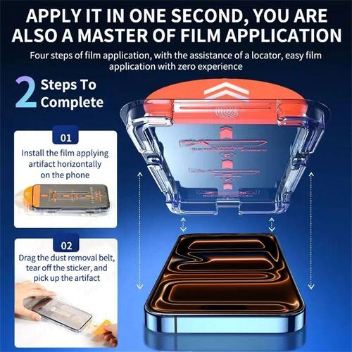 1-5PC Dust Free Install Privacy Screen Protector Tempered Gl