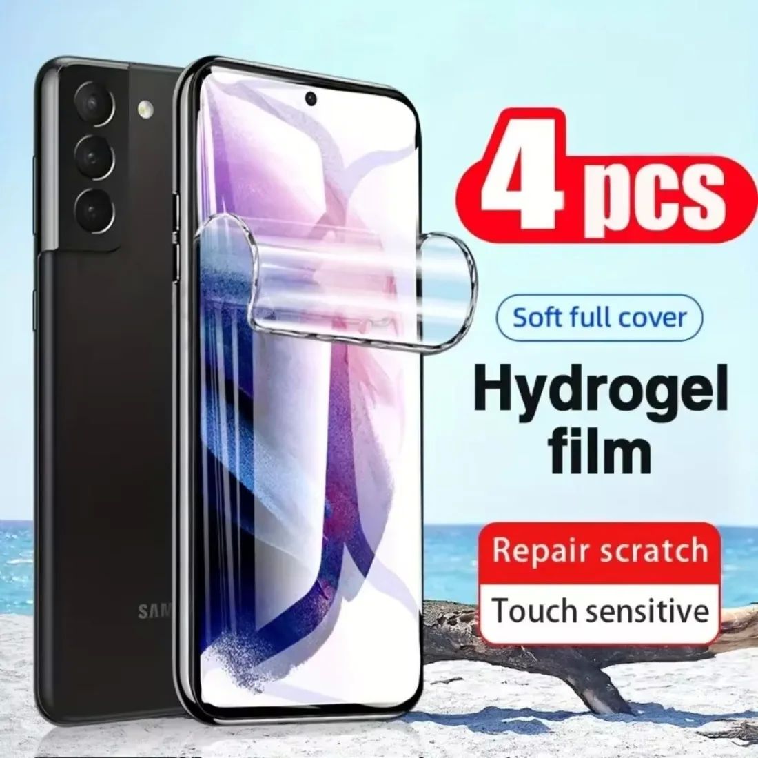 4PCS Hydrogel Film for Samsung S24FE S23 Ultra S22 S21 S20 P