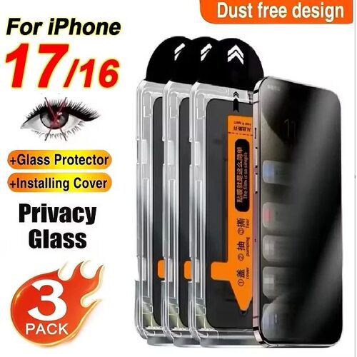 Easy installation Dust Free Tempered Glass For iPhone 17 16