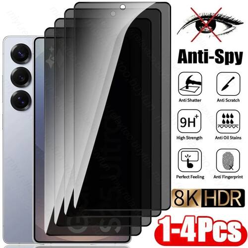 4-1Pcs Privacy Anti-Spy Tempered Glass Screen Protector For