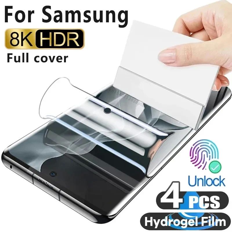 4pcs Hydrogel Film For Samsung Galaxy S24 S23 S22 S21 S20 Ul