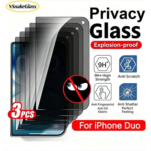 3Pcs Privacy Screen Protector for iPhone Duo Anti Peep Tempe