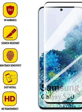 For Samsung Galaxy S20 Plus Screen Protector Curved Tempered Glass Full Cover 9D HD Flim Phone