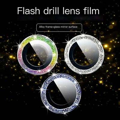 Diamond Camera Lens Protector Glass for iPhone 15 11 12 13 1