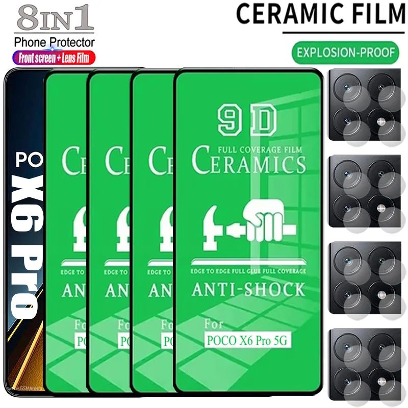 8IN1 HD Ceramic Film For Poco X6 X5 Pro X3 NFC X4 GT X7 M6 M