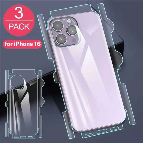 3-1Pcs Back Hydrogel Film Border Frame Stickers for iPhone 1