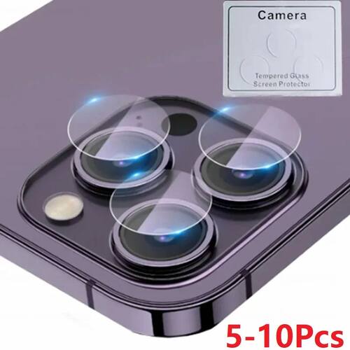 5-10Pcs iPhone 15 14 13 12 11 Pro Max Camera Lens Screen Pro