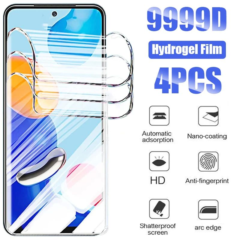 4PCS Hydrogel Film For Xiaomi Redmi 10 9 9A 9C 13C 12C 10C S