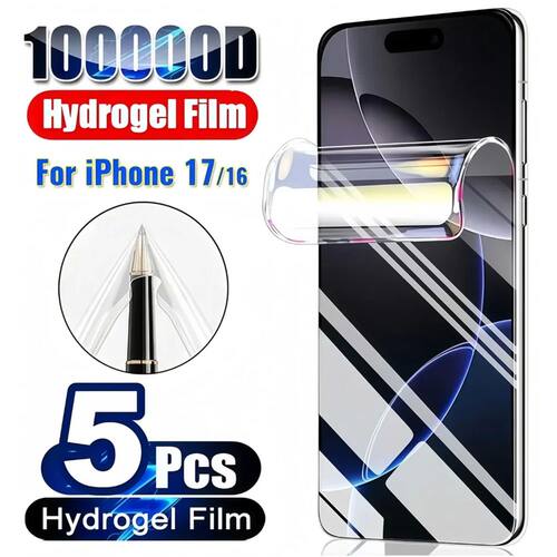NNBILI 5Pcs Hydrogel Film Full Cover Screen Protector For iP