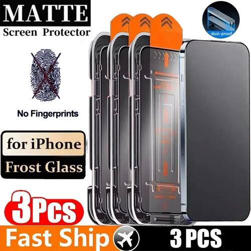 3Pcs Matte Oleophobic Coating Dust free Installation Screen