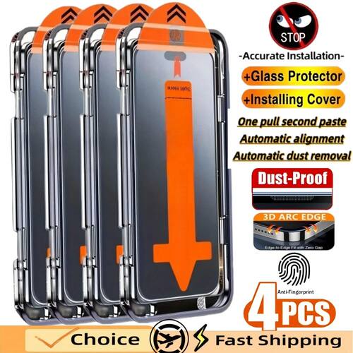 4PCS Oleophobic Coating Privacy Screen Protector For iPhone