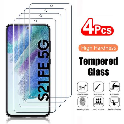 4PCS Tempered Glass for Samsung Galaxy S23 S20 FE S21FE 2.5D