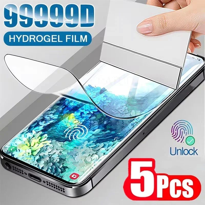 5Pcs Hydrogel Film for Samsung Galaxy S21 S22 S20 S23 S24 Ul
