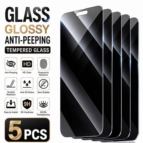 5pcs Tempered Glass Privacy Screen Protector for iPhone 18 1