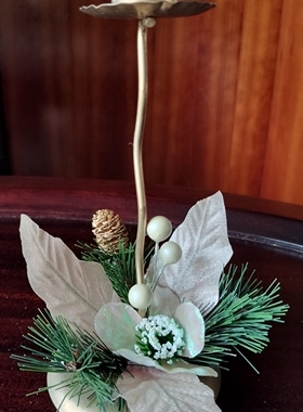 外单样品 孤品 圣诞金色烛台